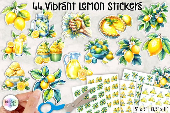 Brighten Your Projects with Vibrant Lemon Sticker Bundles