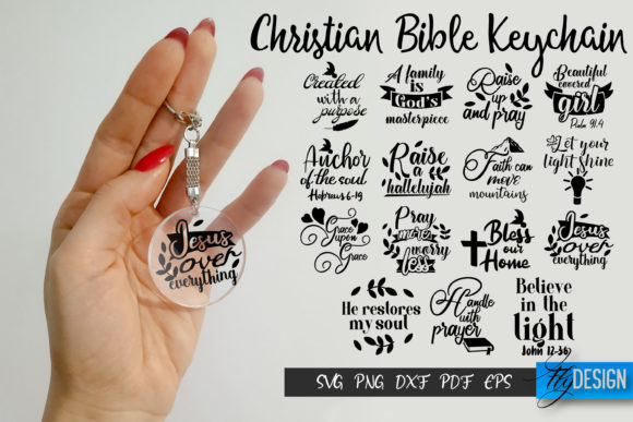 Christian Svg Bible Quotes for Faithful Keychains