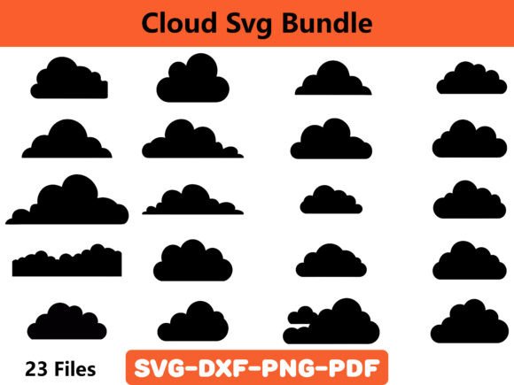 Cloud Svg Bundle: Elevate Your Designs with Airy Silhouettes