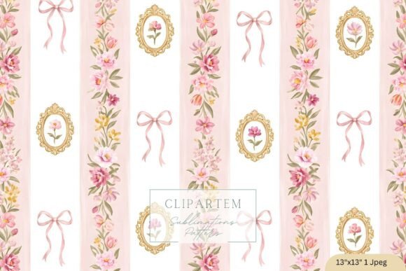 Elevate Your Brand with the Pink Coquette Bow Frame Pattern