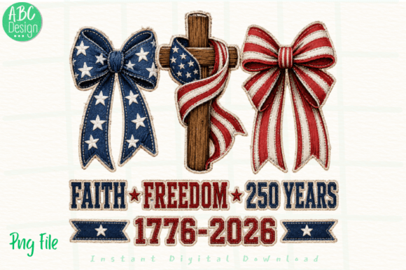 Faith Freedom 250 Years: A Patriotic PNG for the Semiquincentennial
