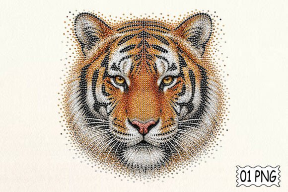 Faux Rhinestone Tiger Design: Unleashing Fierce Elegance