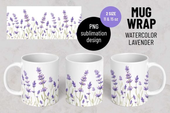 Lavender Flowers Mug Wrap: A Designer's Guide to Sublimation