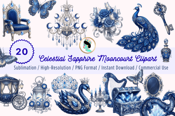 Royal Blue Fantasy: A Designer's Guide to the Sapphire Clipart Bundle